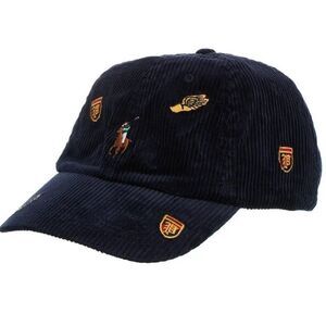Polo Ralph Lauren Embroidered Corduroy Ball Cap - Hunter Navy / Crest Aoe‎